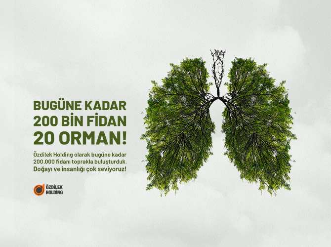 BUGÜNE KADAR 200 BİN FİDAN 20 ORMAN